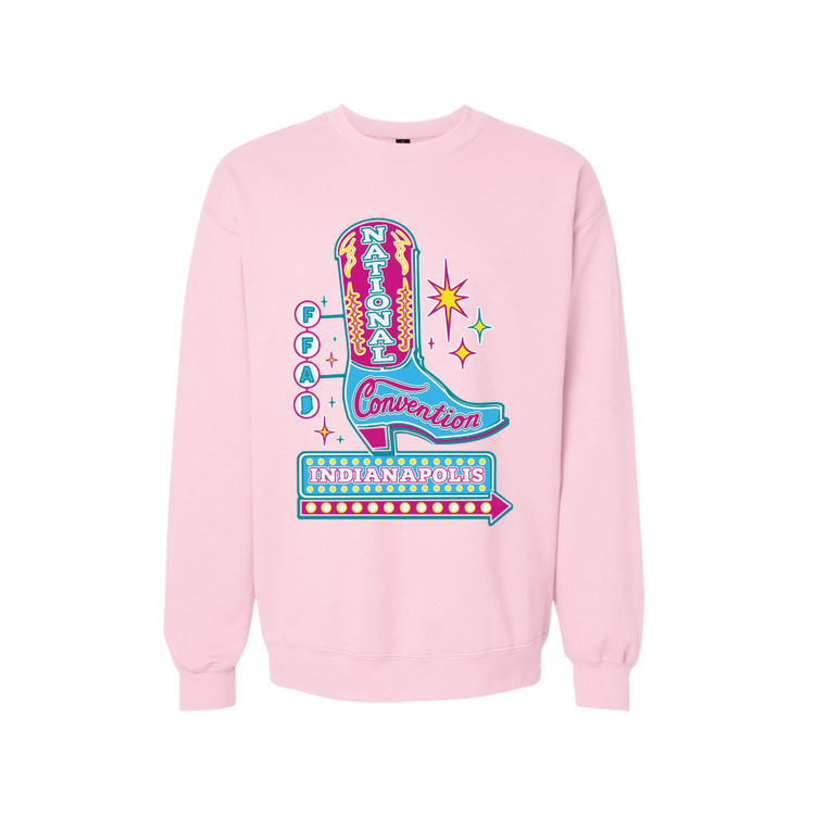 INDY BOOT PINK SWEATSHIRT- PLEASE READ DES.