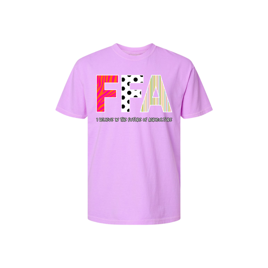 FFA NEON PURPLE COMFORT COLOR TEE- PLEASE READ DESCRIPTION