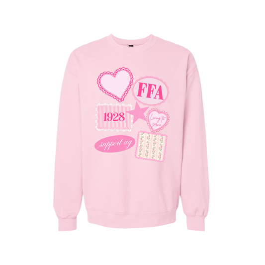 FFA 1928 PINK SWEATSHIRT- PLEASE READ DES.