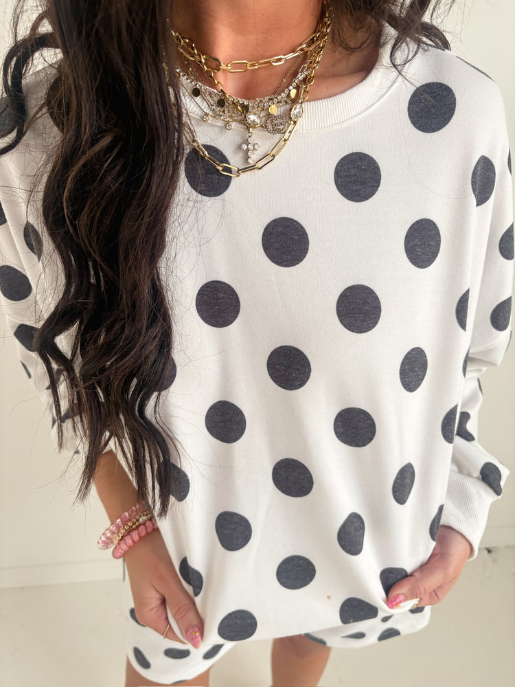 POLK A DOT SHORT SET