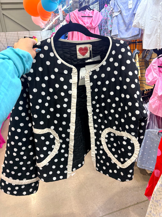 BLACK/CREAM POLK A DOT JACKET-7