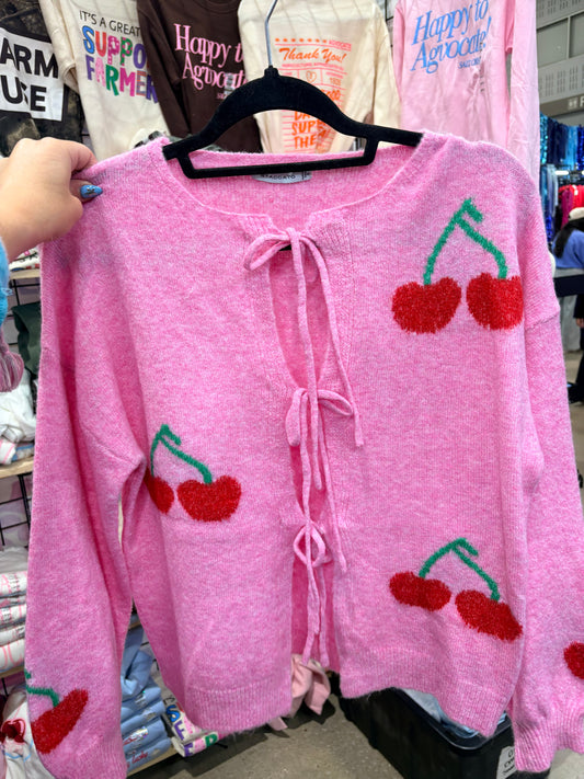 PINK CHERRY CARDIGAN