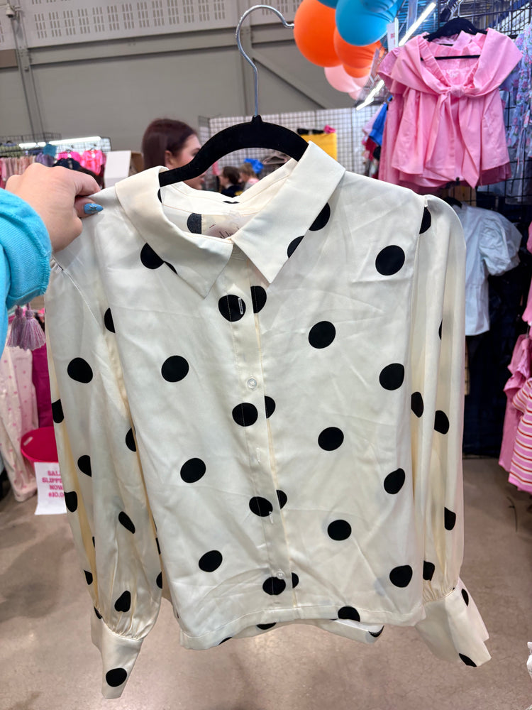 CREAM POLK A DOT BLOUSE-5