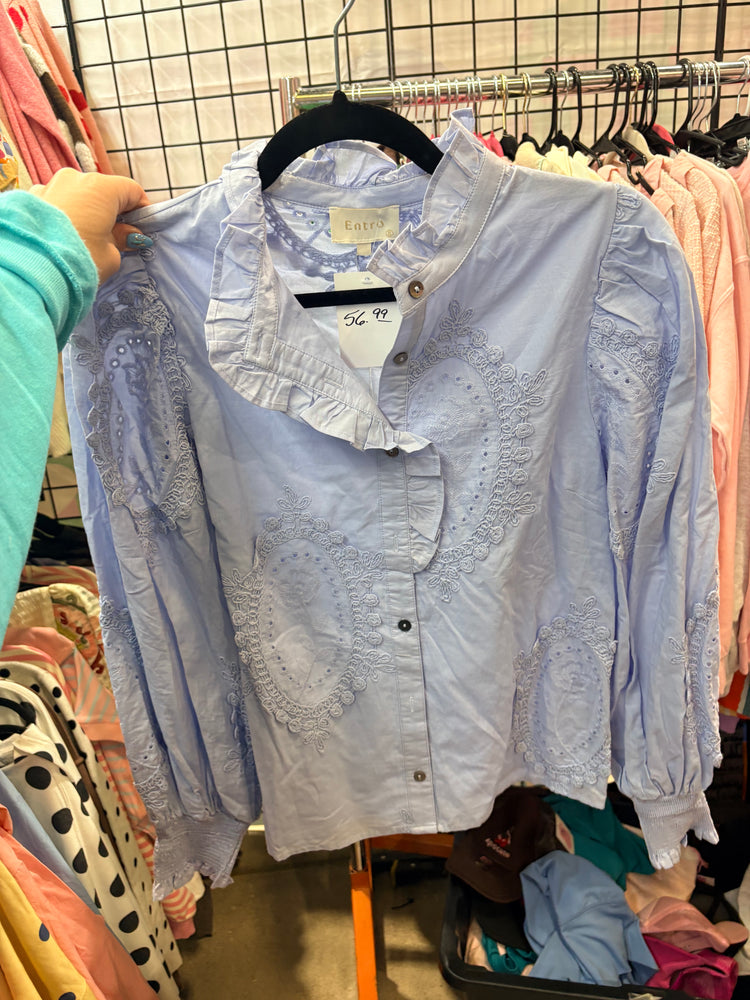 ICE BLUE DETAILED BUTTON DOWN-5