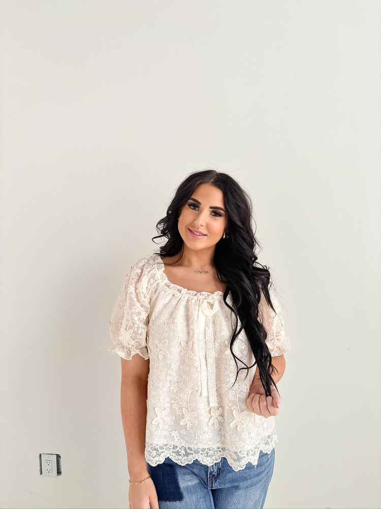 IVORY DETAILED TOP-9