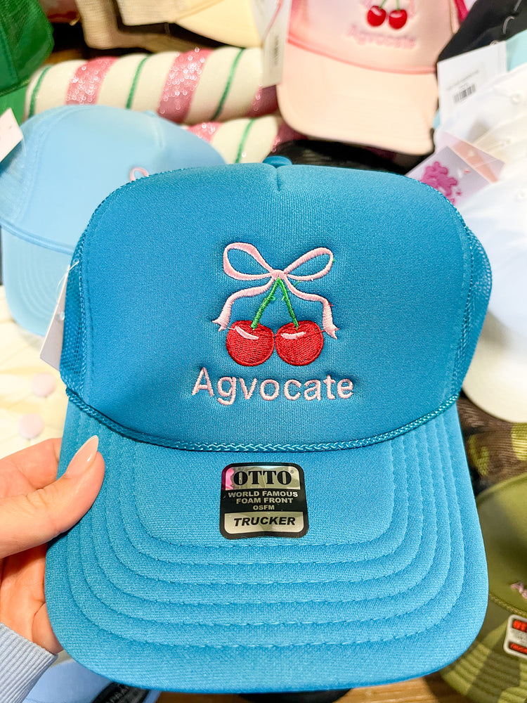 BLUE CHERRY TRUCKER CAP AGVOCATE