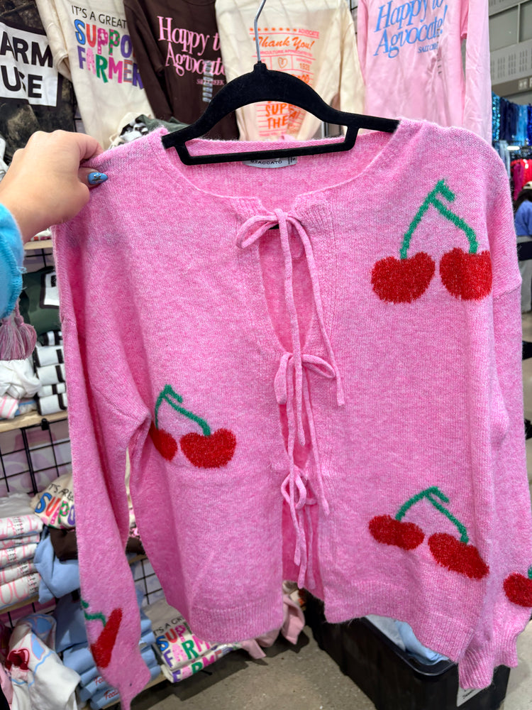 PINK CHERRY CARDIGAN