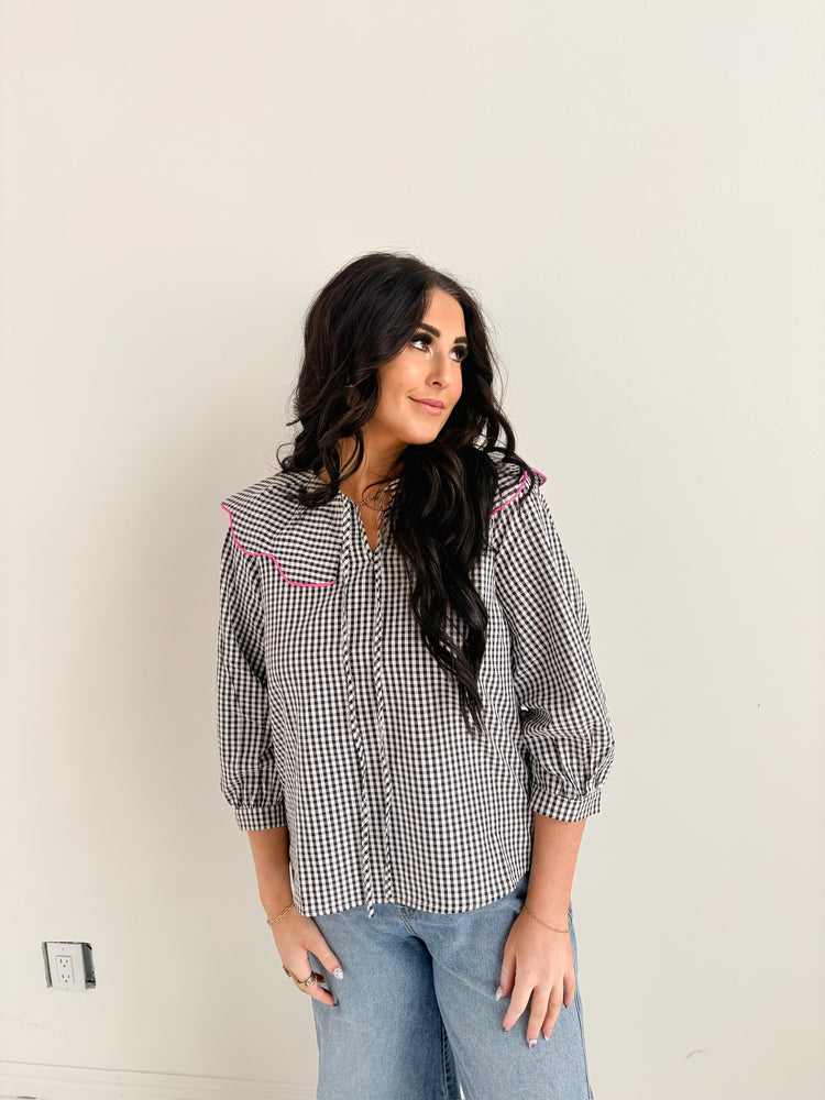 BLACK WITH PINK TRIM TOP-10