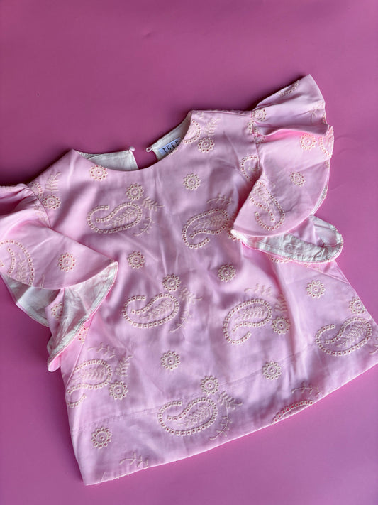 PINK PAISLEY TOP