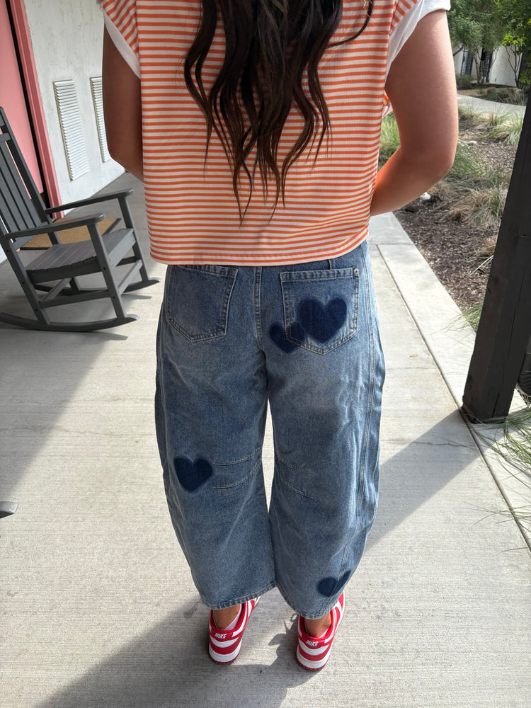 HEART DENIM BARREL