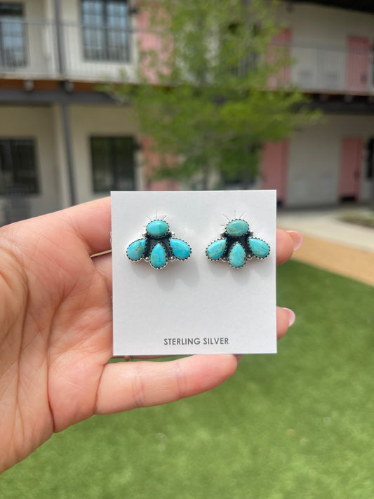 KINGMAN 4 STONE STUD EARRINGS