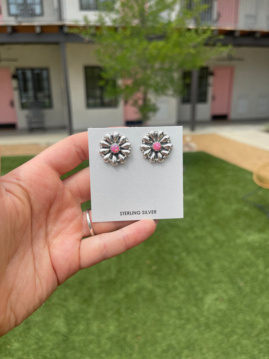 PINK STERLING STUD