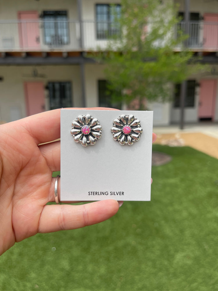 PINK STERLING STUD