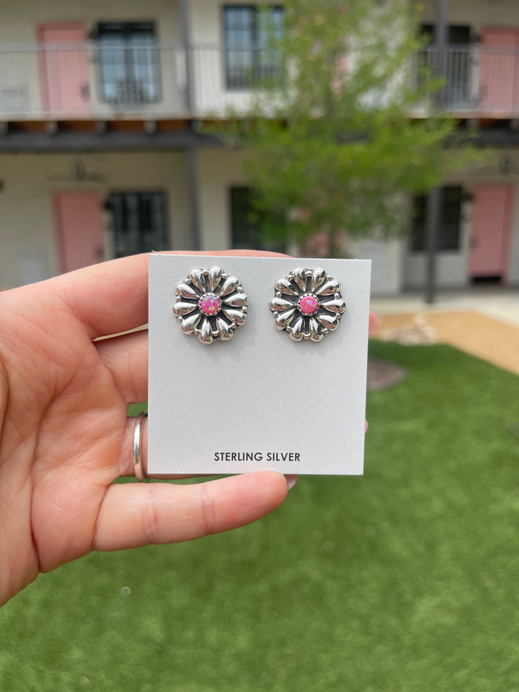 PINK STERLING STUD