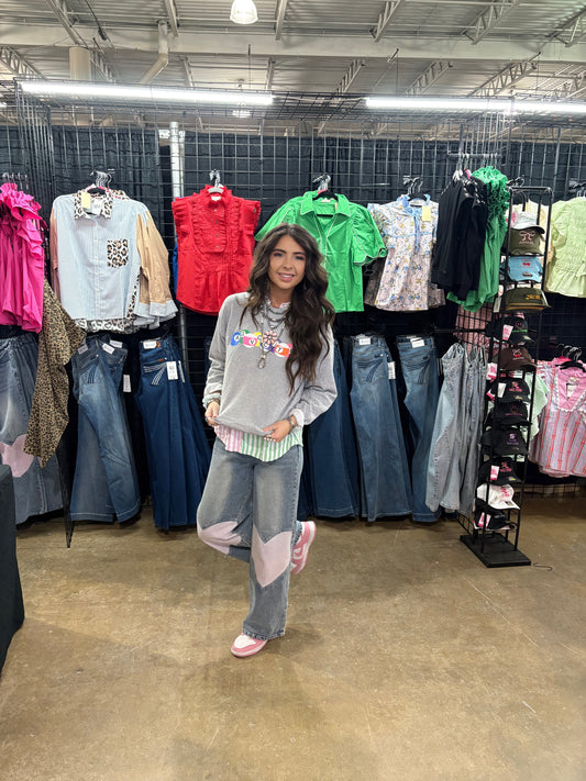 PINK HEART JEAN