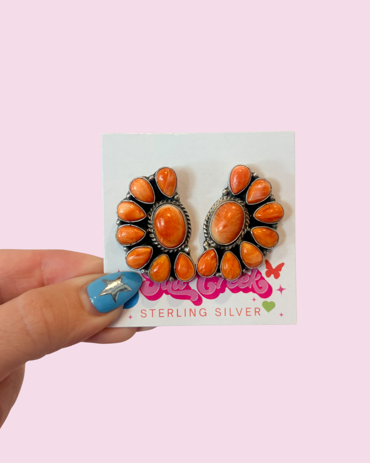 LARGE SPINY STATEMENT EARRING